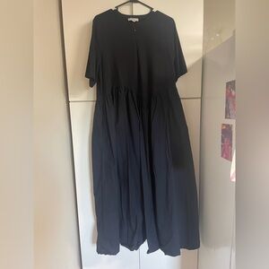 COS Gathered Wool Blend MIDI Dress